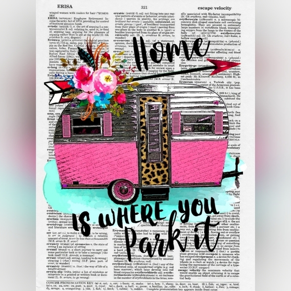 Travel Camper Summer Roadtrip Dictionary Art Print Bundle - Picture 2 of 7
